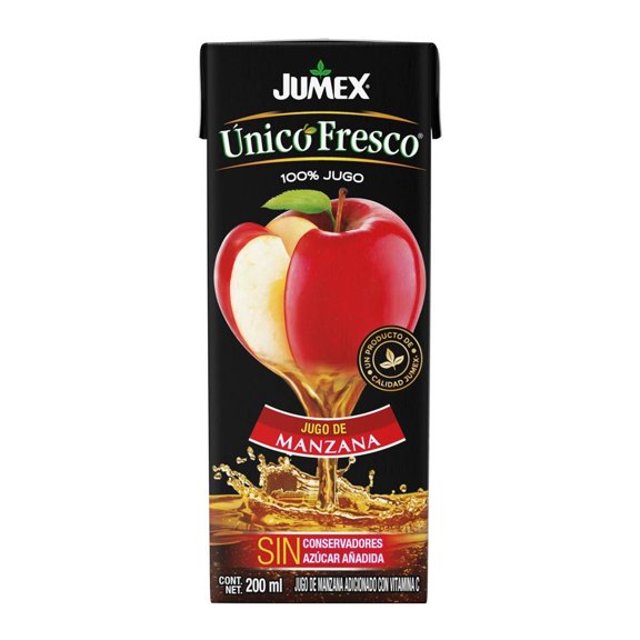 Jugo Unico Fresco de manzana sin azúcar añadida 200 ml