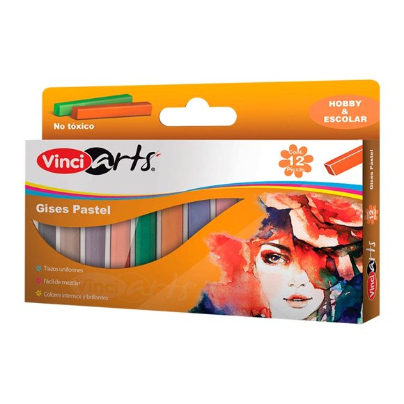 Gises pastel Vinci Arts 12 pzas