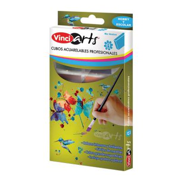 Cubos acuarelables Vinci Arts profesionales 11 pzas