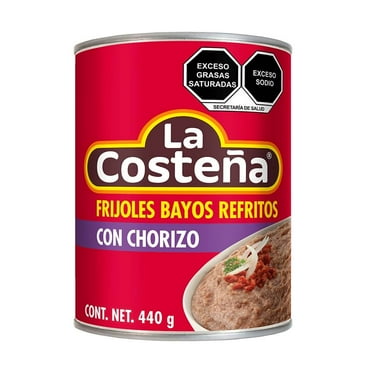 Frijoles bayos refritos La Costeña con chorizo 440 g