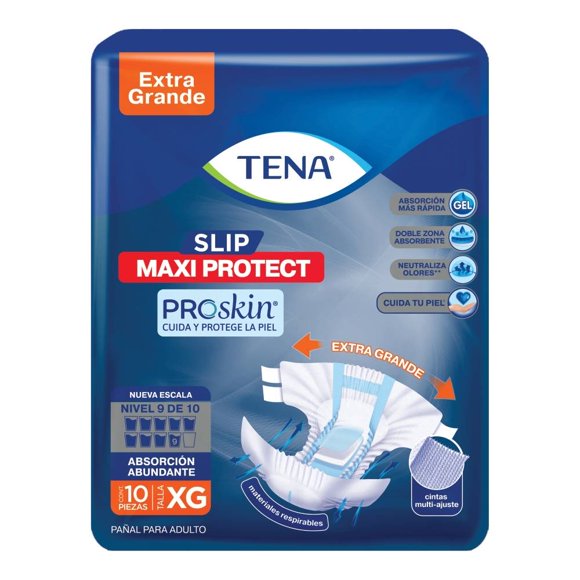 Pañal para Adulto Tena Slip Maxi Protect Talla EG 10 pzas