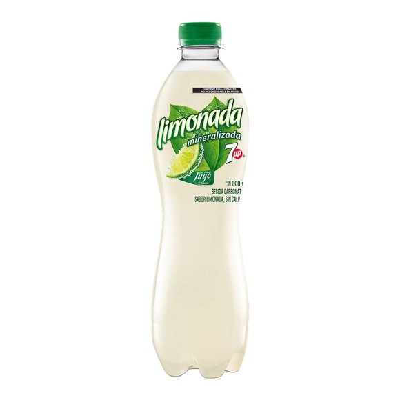 Bebida 7UP bebida carbonatada sabor limón 600 ml