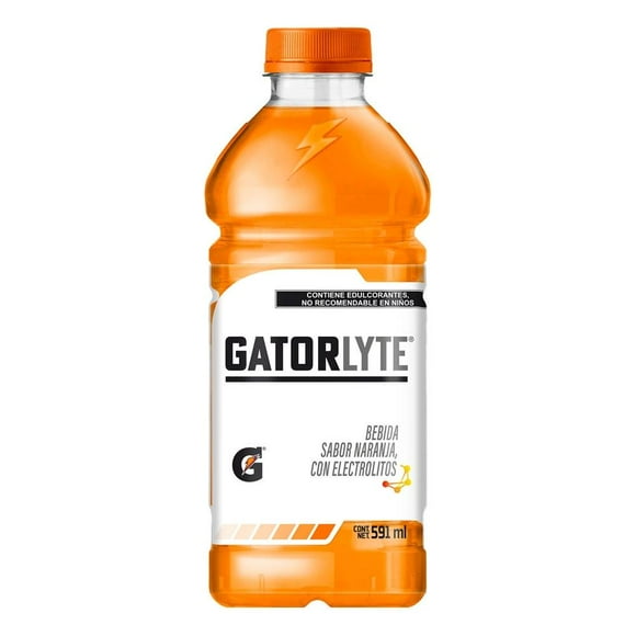 Bebida rehidratante Gatorlyte con electrolitos sabor naranja 591 ml