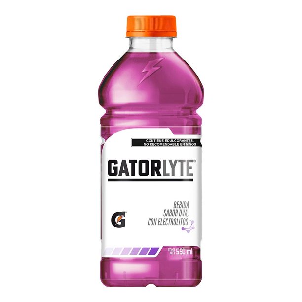 Bebida con electrolitos Gatorlyte sabor uva 591 ml