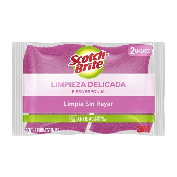 Fibra esponja 3M Scotch-Brite cero rayas 2 pzas