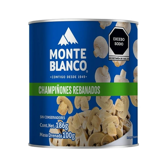 Champiñones Monteblanco rebanados 186 g