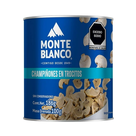 Champiñones Monteblanco en trocitos 186 g