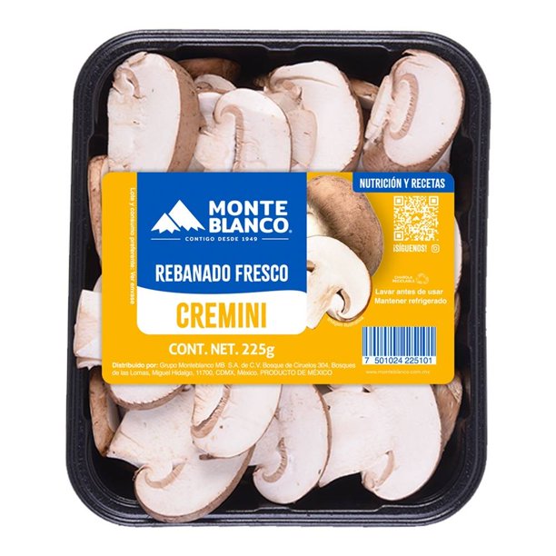 Hongos cremini rebanado Monte Blanco 225 g