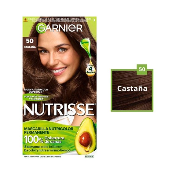 Tinte para cabello Garnier Nutrisse 50 castaña