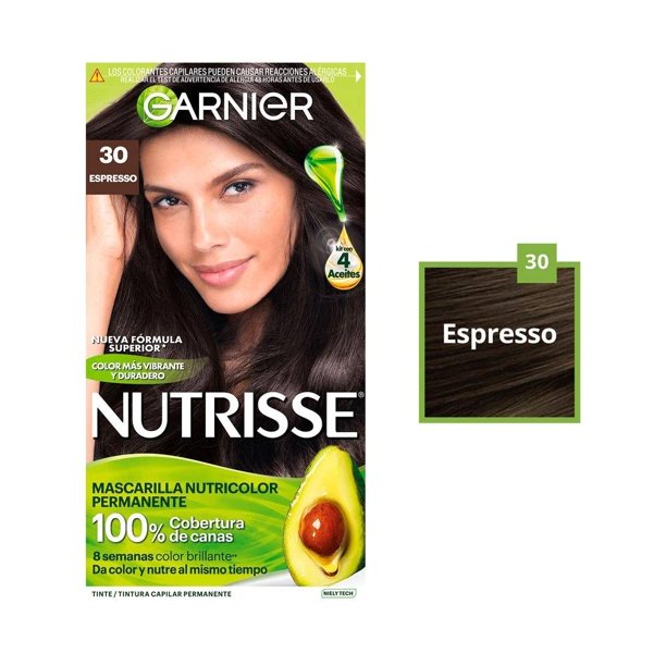 Tinte para cabello Garnier Nutrisse 30 espresso