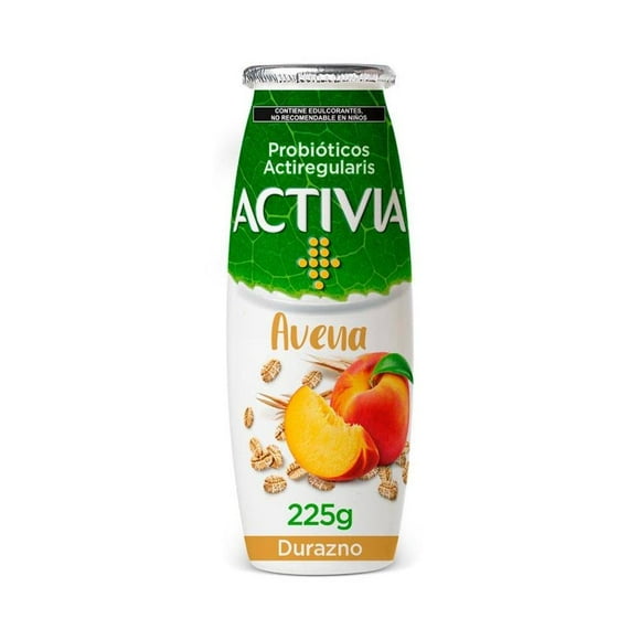 Alimento lácteo fermentado Activia durazno avena 225 g