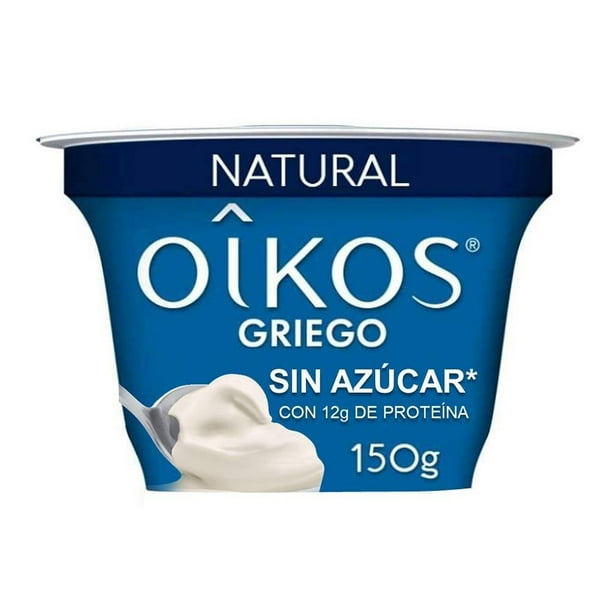 Yoghurt griego Oikos sabor natural con 12 g de proteína 150 g