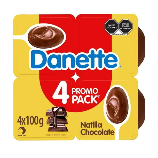 Natilla Danette sabor chocolate 4 pack de 100 g/u