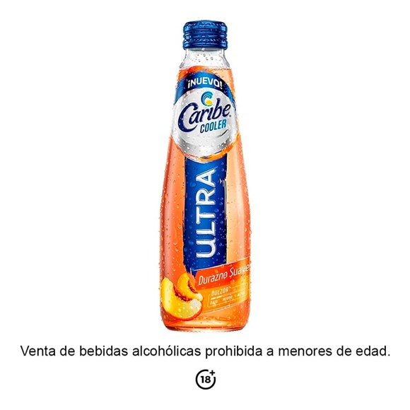 Bebida alcohólica preparada Caribe Cooler ultra durazno suave 300 ml