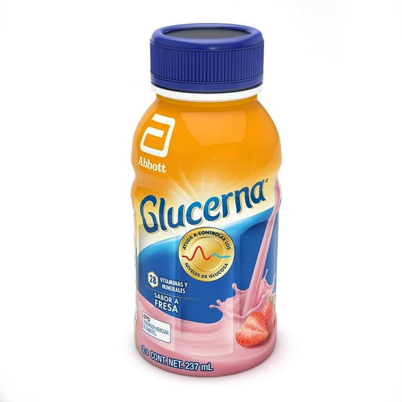 Fórmula para alimentación Glucerna enteral especializada sabor fresa 237 ml