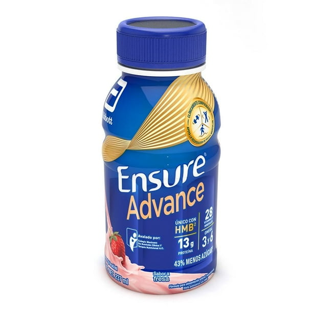 Fórmula para alimentación Ensure Advance enteral especializada sabor fresa 237 ml