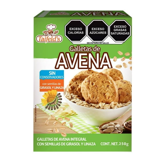 Galletas de avena integral Taifelds con semillas de girasol y linaza 250 g