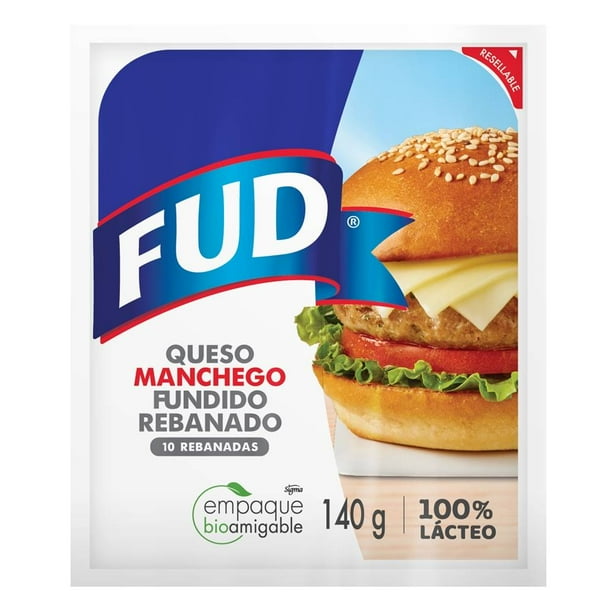 Queso  manchego FUD fundido rebanado 140 g