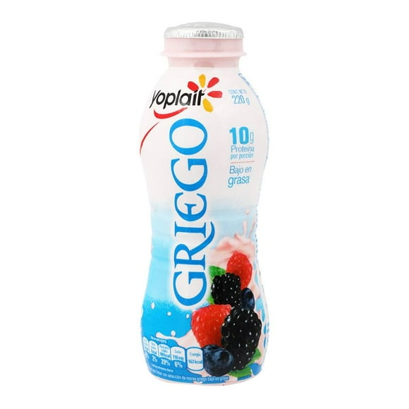 Yoghurt bebible Yoplait Griego con moras bajo en grasa 220 g