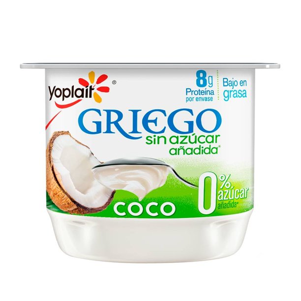 Yoghurt Yoplait Griego sin azúcar con coco 145 g