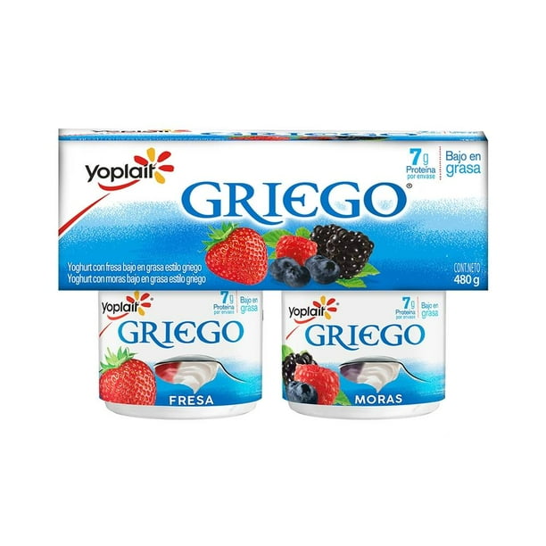 Pack de yoghurt Yoplait fresa y moras 480 g