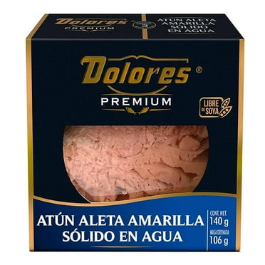 Lomo sólido de atún Dolores premium aleta amarilla en agua 140 g
