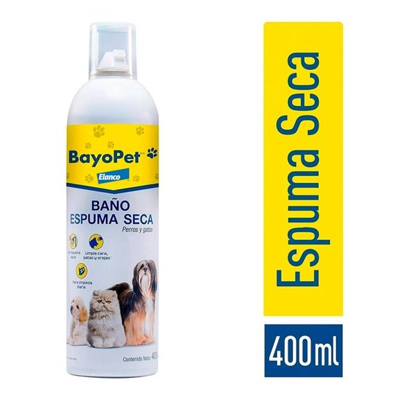 Espuma Seca BayoPet para Perros y Gatos 400 ml