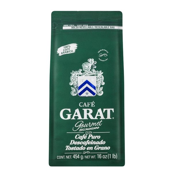 Café en grano Garat descafeinado gourmet 454 g