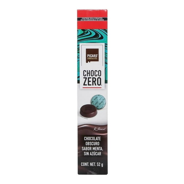 Chocolate amargo Picard Choco Zero sabor menta sin azúcar 52 g