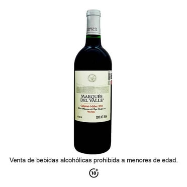 Vino Tinto Marqués Del Valle Cabernet Malbec 750 ml