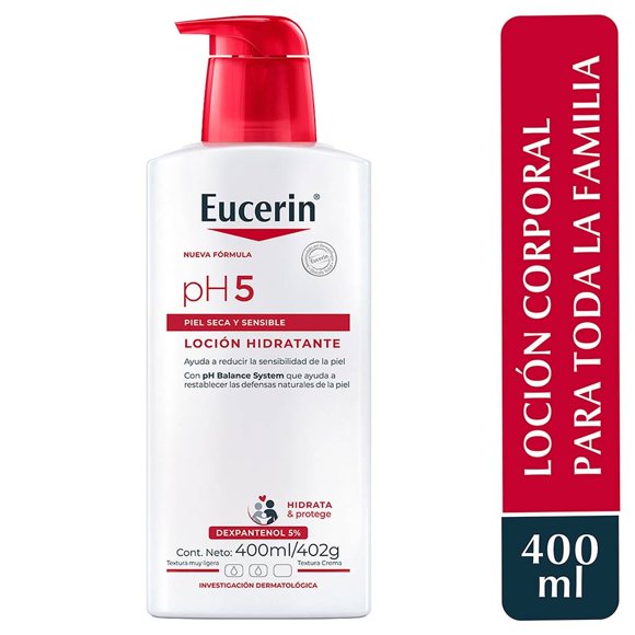 Crema corporal Eucerin loción hidratante para piel sensible 400 ml