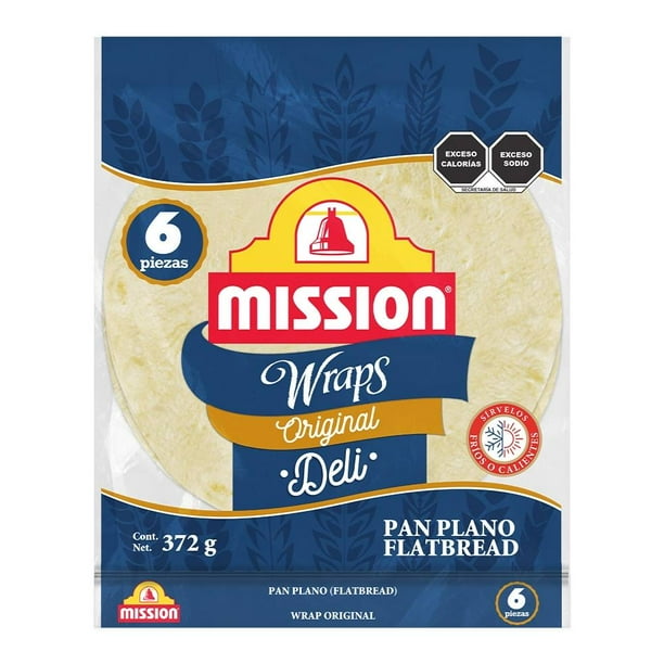 Pan plano Mission wraps original 6 pzas