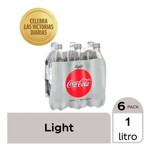 Refresco Coca Cola light 6 botellas de 1 l c/u