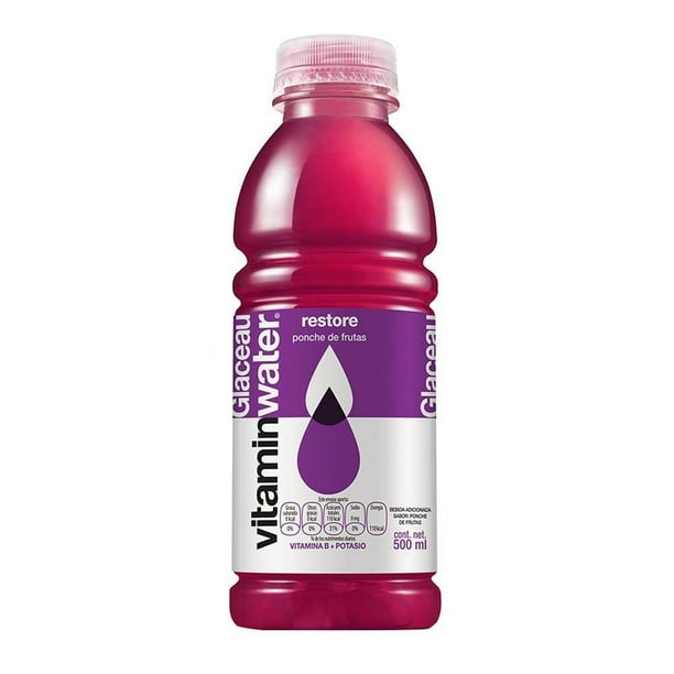 Bebida VitaminWater  Glacéau sabor ponche de frutas 500 ml