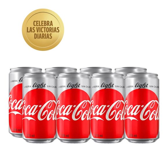 Refresco Coca Cola light mini 8 latas de 235 ml c/u