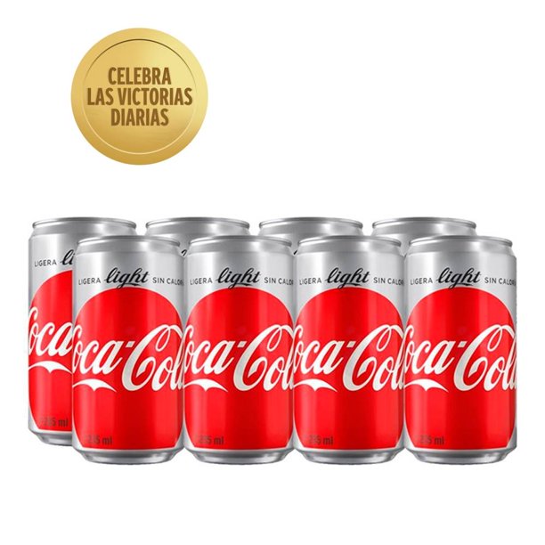 Refresco Coca Cola light mini 8 latas de 235 ml c/u