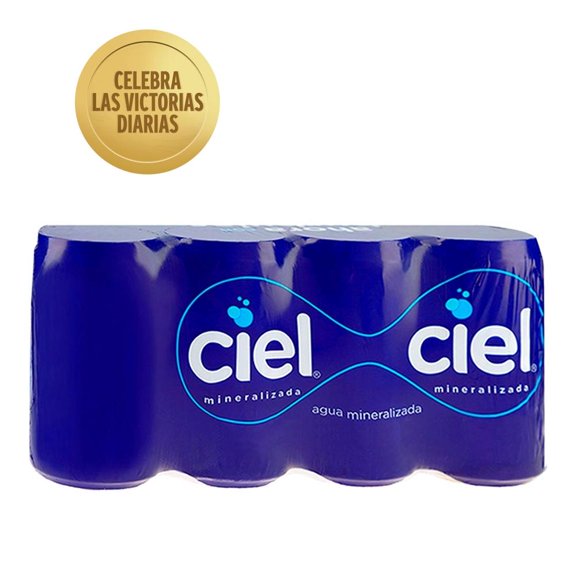 Agua gasificada Ciel 8 latas con 235 ml c/u