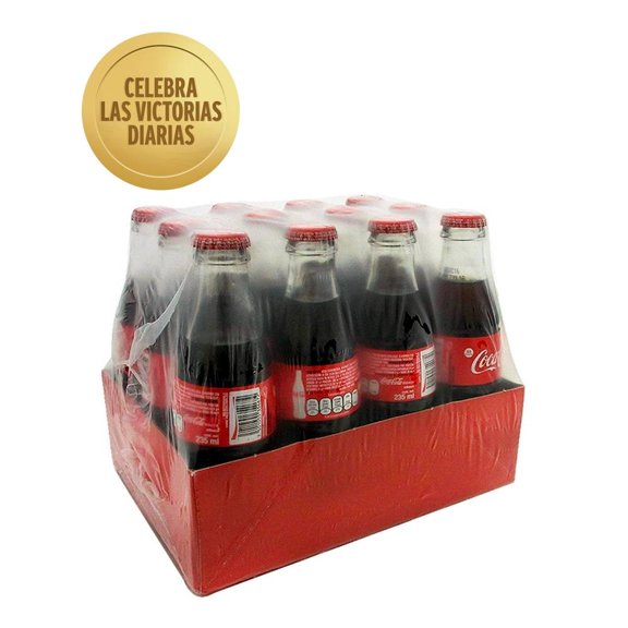 Refresco Coca Cola sabor original 12 botellas de 235 ml c/u