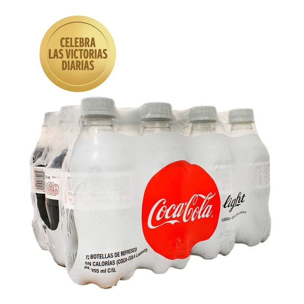 Refresco Coca Cola light 12 botellas de 355 ml c/u