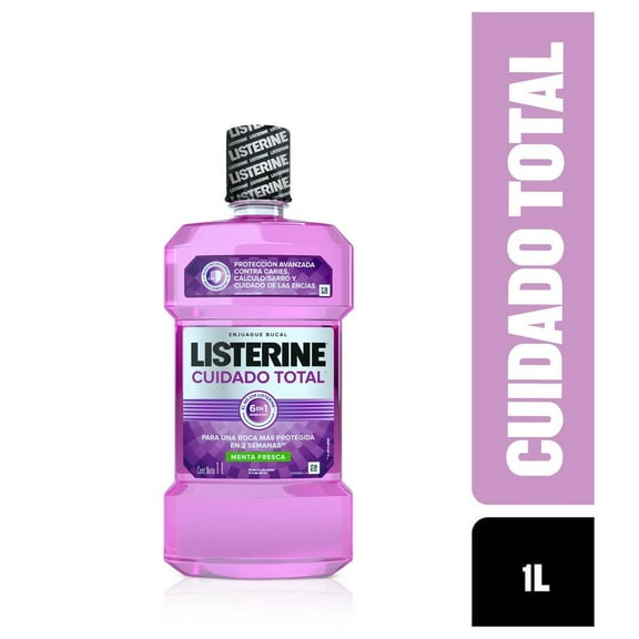 Enjuague bucal Listerine Cuidado Total menta fresca 1 l