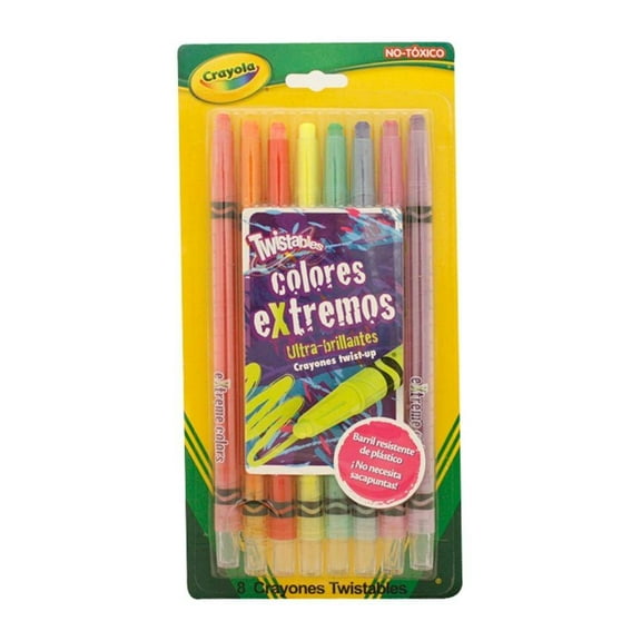 Crayones Crayola twistables ultra brillantes 8 pzas