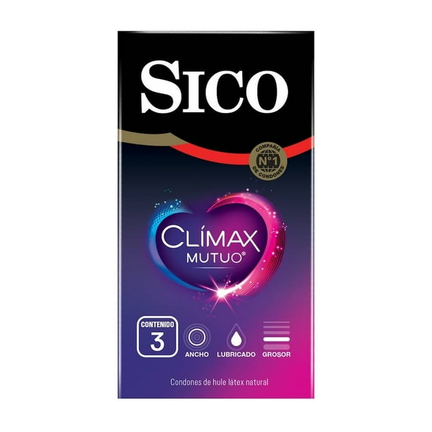 Condones Sico Clímax Mutuo 3 pzas