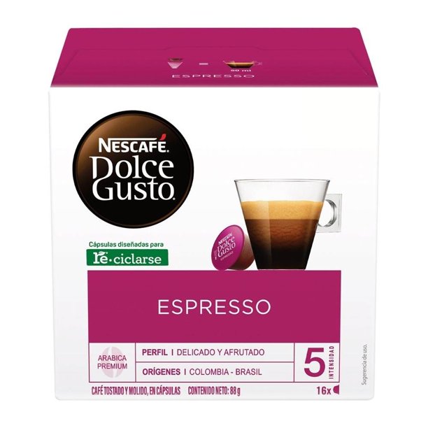 Cápsulas de café Nescafé Dolce Gusto espresso 16 pzas