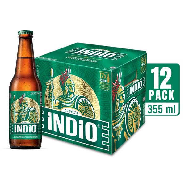 Cerveza oscura Indio 12 botellas de 355 ml c/u