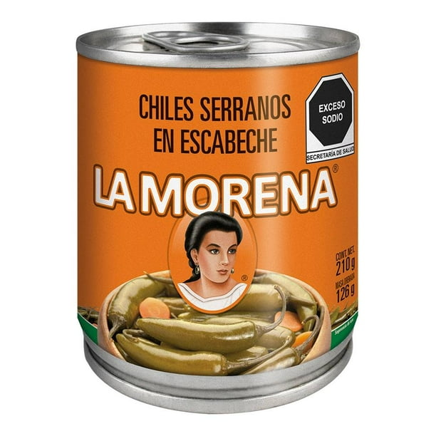 Chiles serranos La Morena en escabeche 210 g