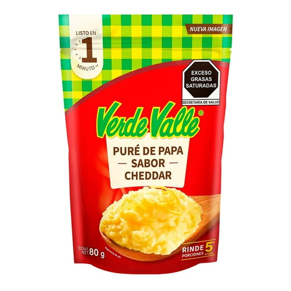 Puré de papa Verde Valle sabor queso cheddar 80 g