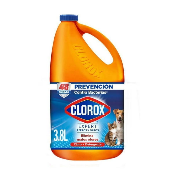 Cloro y detergente Clorox seguro para mascotas 3.8 l