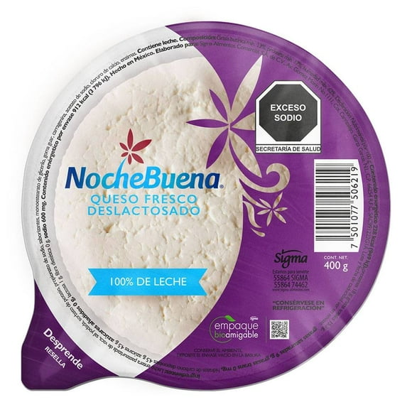 Queso panela NocheBuena deslactosado 400 g