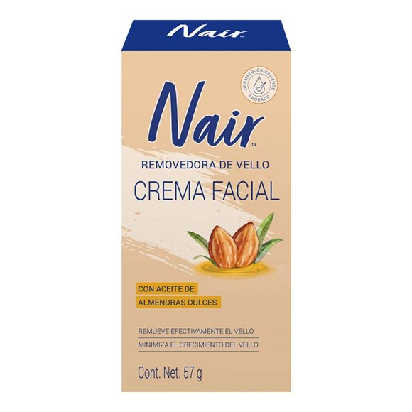 Crema facial Nair removedora de vello con aceite de almendras dulces 57 g