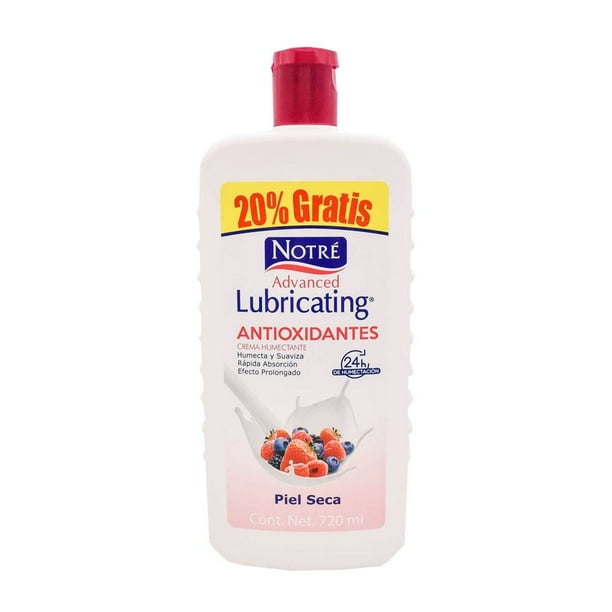 Crema humectante Notré Advanced Lubricating antioxidantes piel seca 720 ml